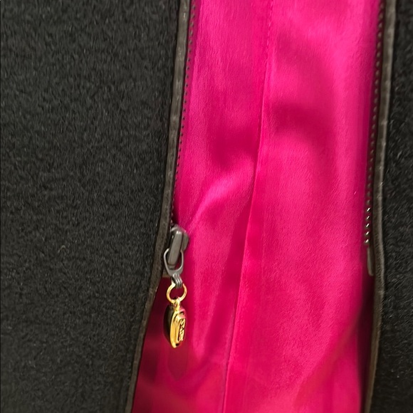 St. John Black Trench Coat with Pink Lining gorgeous and super classy. - Picture 4 of 10